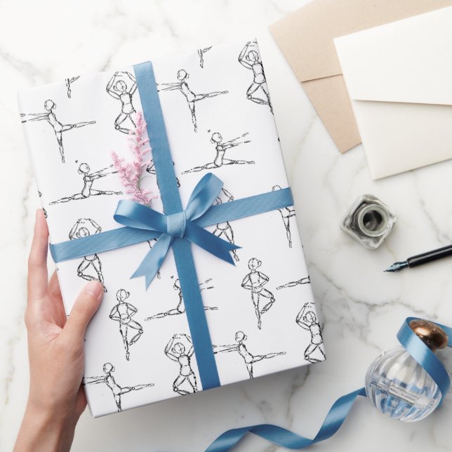 Papier Cadeau Pas De Doodle Ballerina Ballet Dancer Considérant (Cadeaux)