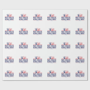 Papier Cadeau Pas de rois en Amérique Anti Trump Anti Fascisme