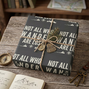 Papier Cadeau Pas tous ceux qui errent sont perdus Art de montag