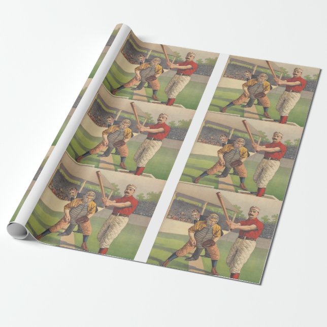 Papier Cadeau Passe-temps SUPÉRIEUR de base-ball (Déroulé)