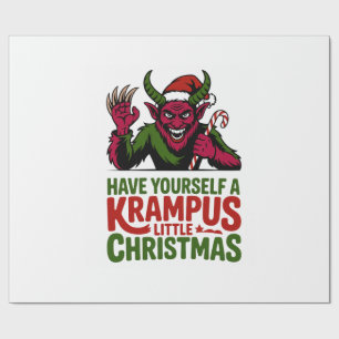 Papier Cadeau Passez un Noël de Krampus tout petit