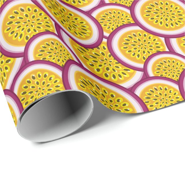 Papier Cadeau Passion fruit slices (Coin rond)