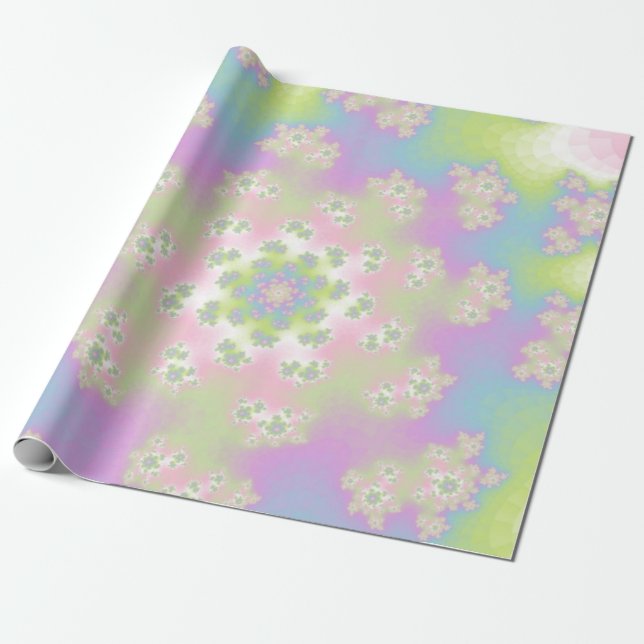 Papier Cadeau Pastel Floral Sprinkings (Déroulé)