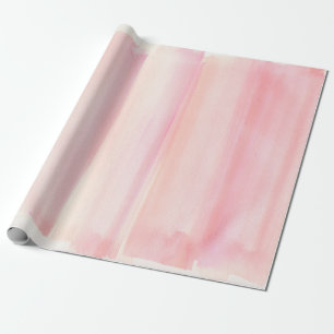 Papier Cadeau Pastel Girly d'or d'aquarelle rose de rose
