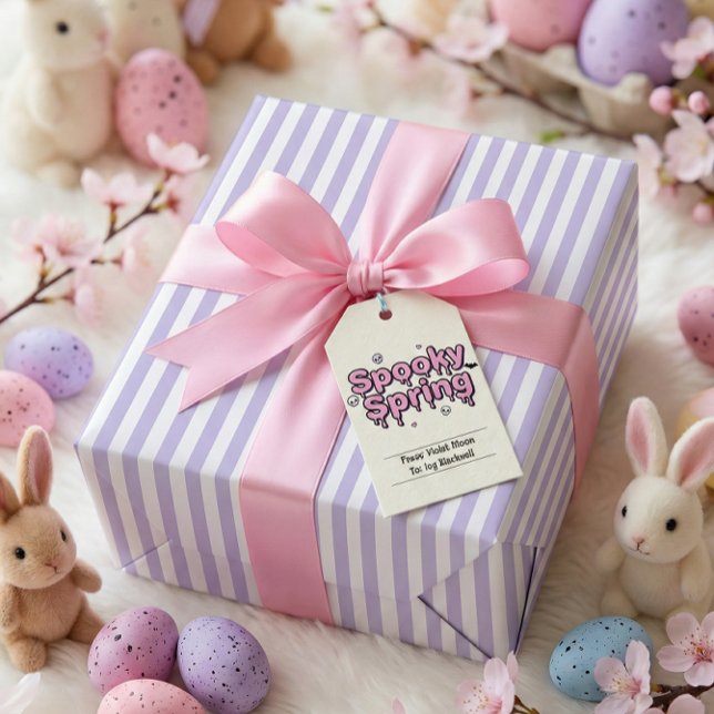 Papier Cadeau Pastel Goth Easter Lavender Striped Alternative (Pastel Goth Easter Lavender Striped Alternative Wrapping Paper)