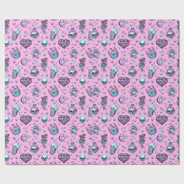 Papier Cadeau Pastel Goth Saint Valentin Cadeau (Couture)