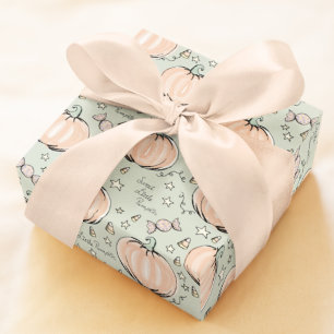 Papier Cadeau Pastel Green Sweet Little Citrouille Baby