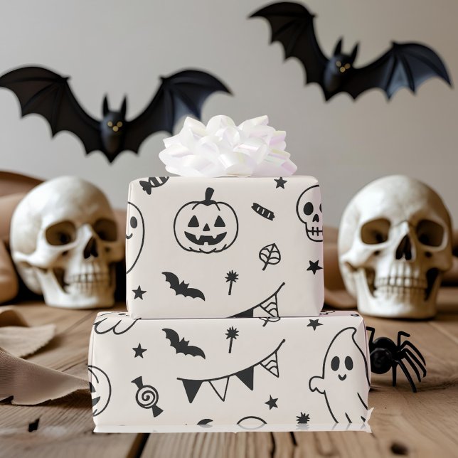 Papier Cadeau Pastel Halloween Anniversaire (Créateur téléchargé)
