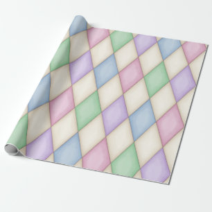 Papier Cadeau Pastel Harlequin Conte médiévale médiévale (grande