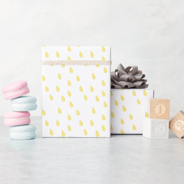 Papier Cadeau Pastel Jaune Simple Moderne Motif (Baby Shower)