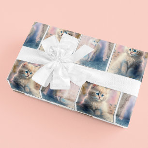 Papier Cadeau Pastel Kitten et Puppy