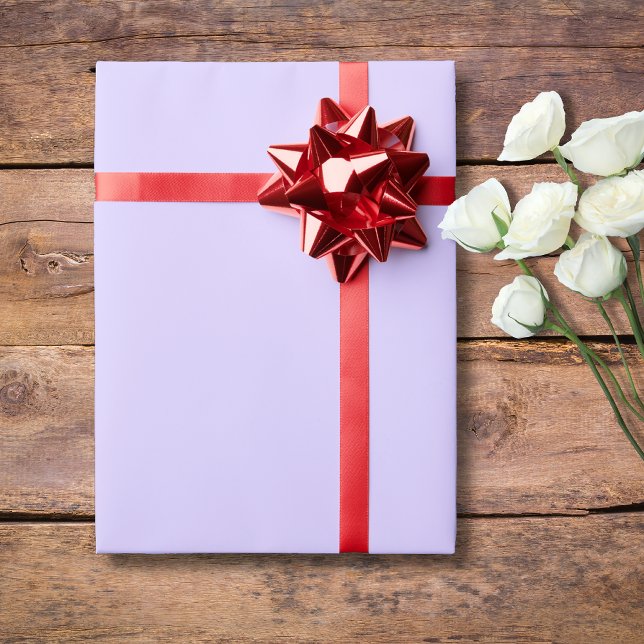 Papier Cadeau Pastel Lilac couleur solide | Classique | Élégant (Créateur téléchargé)