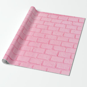 Papier Cadeau Pastel pink brick background wall texture. pink re