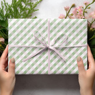 Papier Cadeau Pastel Pink et Green En vichy Enfants Motifs