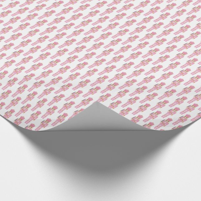 Papier Cadeau Pastel Pink Nutcracker Ballet Noël (Coin)