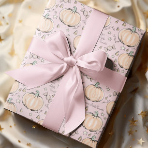 Papier Cadeau Pastel Pink Sweet Little Citrouille Baby