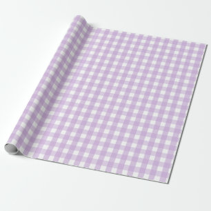 Papier Cadeau Pastel Purple En vichy Motif