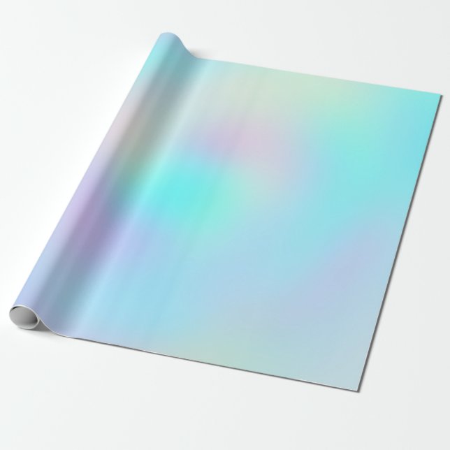 Papier Cadeau Pastel Rainbow Colonnes Abstrait Blur Gradient Omb (Déroulé)