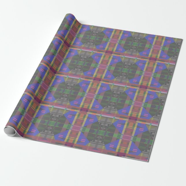 Papier Cadeau Pastel rainbow Colorful Geometric (Déroulé)