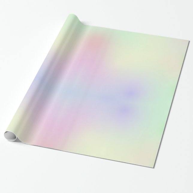 Papier Cadeau Pastel Rainbow Gradient (Déroulé)