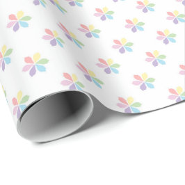 Papier Cadeau Pastel Rainbow Petal Bursts for Baby and Spring