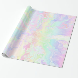 Papier Cadeau Pastel Rainbow Rose Floral