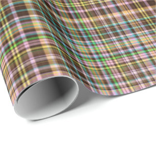 Papier Cadeau Pastels au chocolat Plaid Papier d'enveloppement 2
