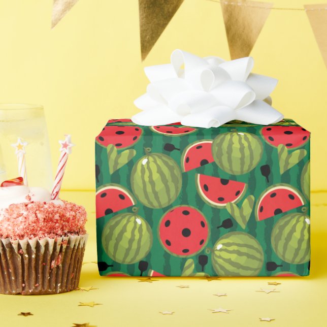 Papier Cadeau 🍉Pastèque 🍉pickleball (Fête d'anniversaire)