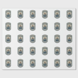 Papier Cadeau Patch brodé Jésus Regardez Patch brodé Jésus