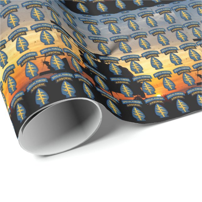 Papier Cadeau Patch sfg sfg des forces spéciales Green Berets (Coin rond)