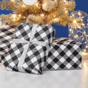 Papier Cadeau Pâte de buffle noir et blanc à la campagne