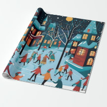 Patinage sur glace de Noël.