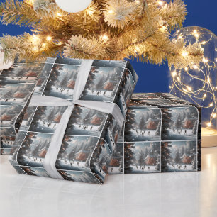 Papier Cadeau Patinage sur glace de Noël