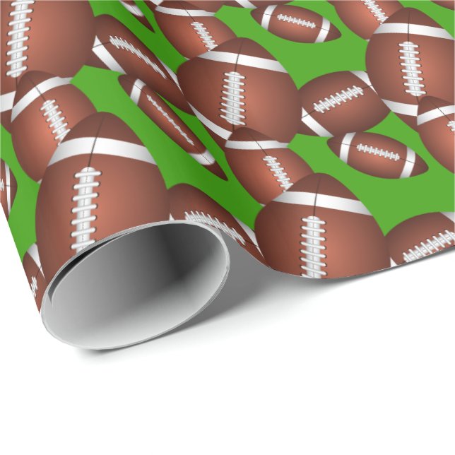 Papier Cadeau Pattern de football (Coin rond)
