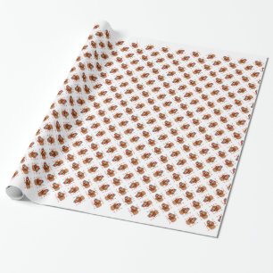 Papier Cadeau Pattes (rouges) de Père Noël de cocker