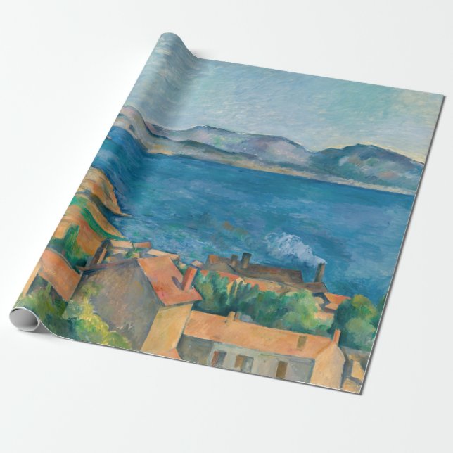 Papier Cadeau Paul Cezanne - Baie de Marseille, vue d'Estaque (Déroulé)