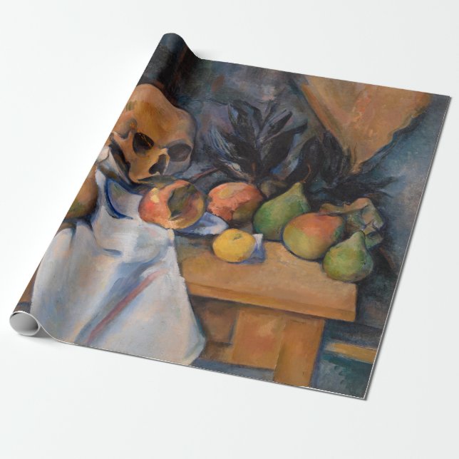 Papier Cadeau Paul Cezanne - La vie morte avec le crâne (Déroulé)