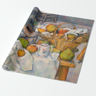 Papier Cadeau Paul Cezanne - Nature morte avec panier