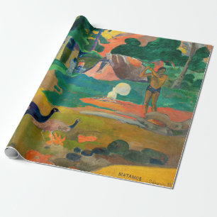 Papier Cadeau Paul Gauguin - Paysage aux paons / Matamoe