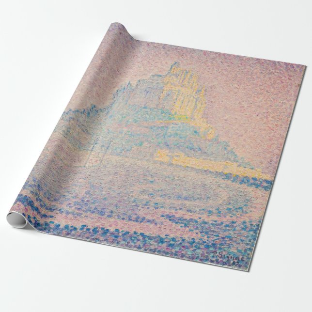 Papier Cadeau Paul Signac - Mont Saint Michel Fog et Soleil (Déroulé)