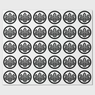 Papier Cadeau Paulownia avec 5-3 fleurs en cercle