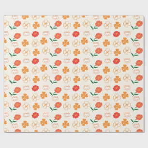 Papier Cadeau Pavots dorés