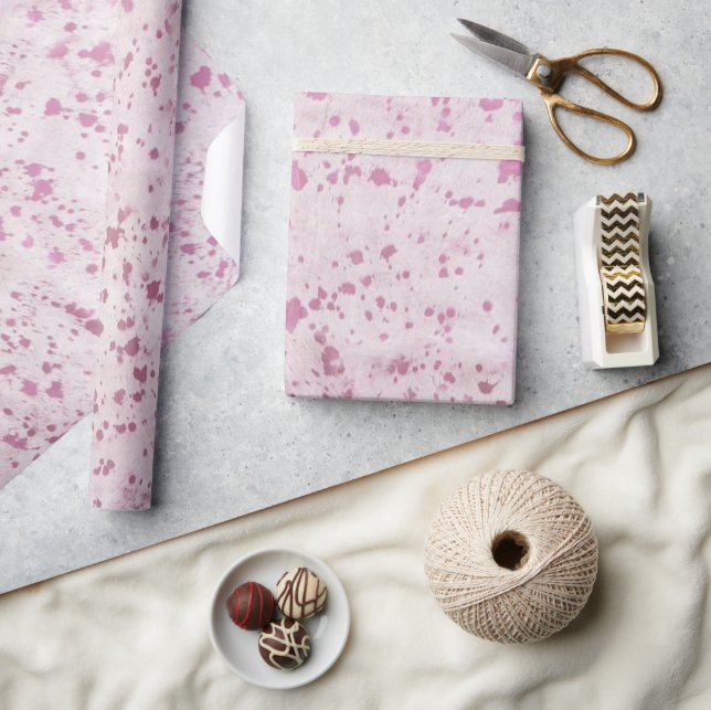 Papier Cadeau Pays de la vache blanche et rose Ouest (Artisanat)