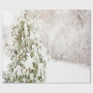 Papier Cadeau Pays des merveilles d'hiver, Pin, Fêtes de fin d'a