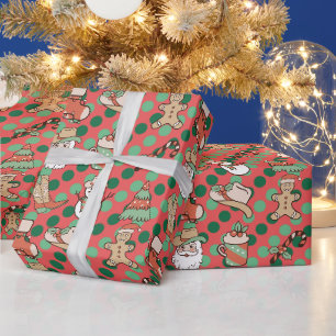 Papier Cadeau Pays mignon Ouest Cowboy Polka Dot Noël