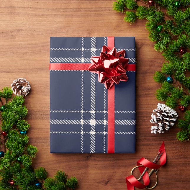 Papier Cadeau Paysage bleu Pays Noël (Cadeau de vacances)