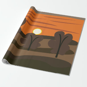 Papier Cadeau Paysage de ciel au lever du soleil