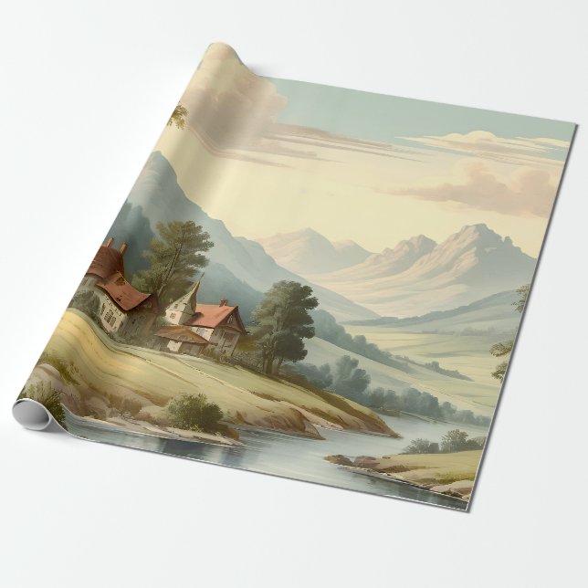 Papier Cadeau Paysage de montagne (Déroulé)