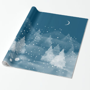Papier Cadeau Paysage d'hiver Neige