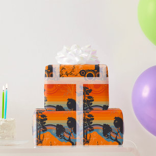 Papier Cadeau Paysage doré